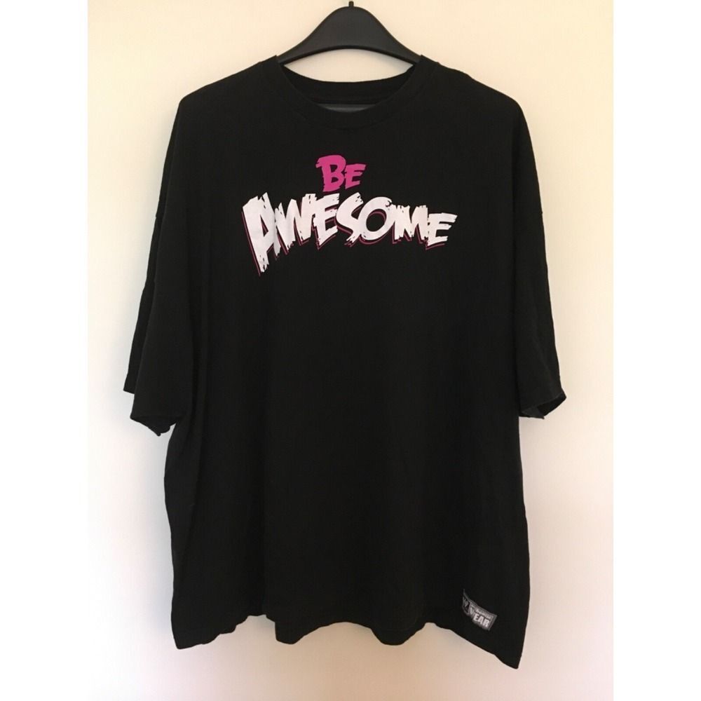 WWE Be Awesome Rise Above Cancer T Shirt Mens Sz 5XL Black Susan G Komen